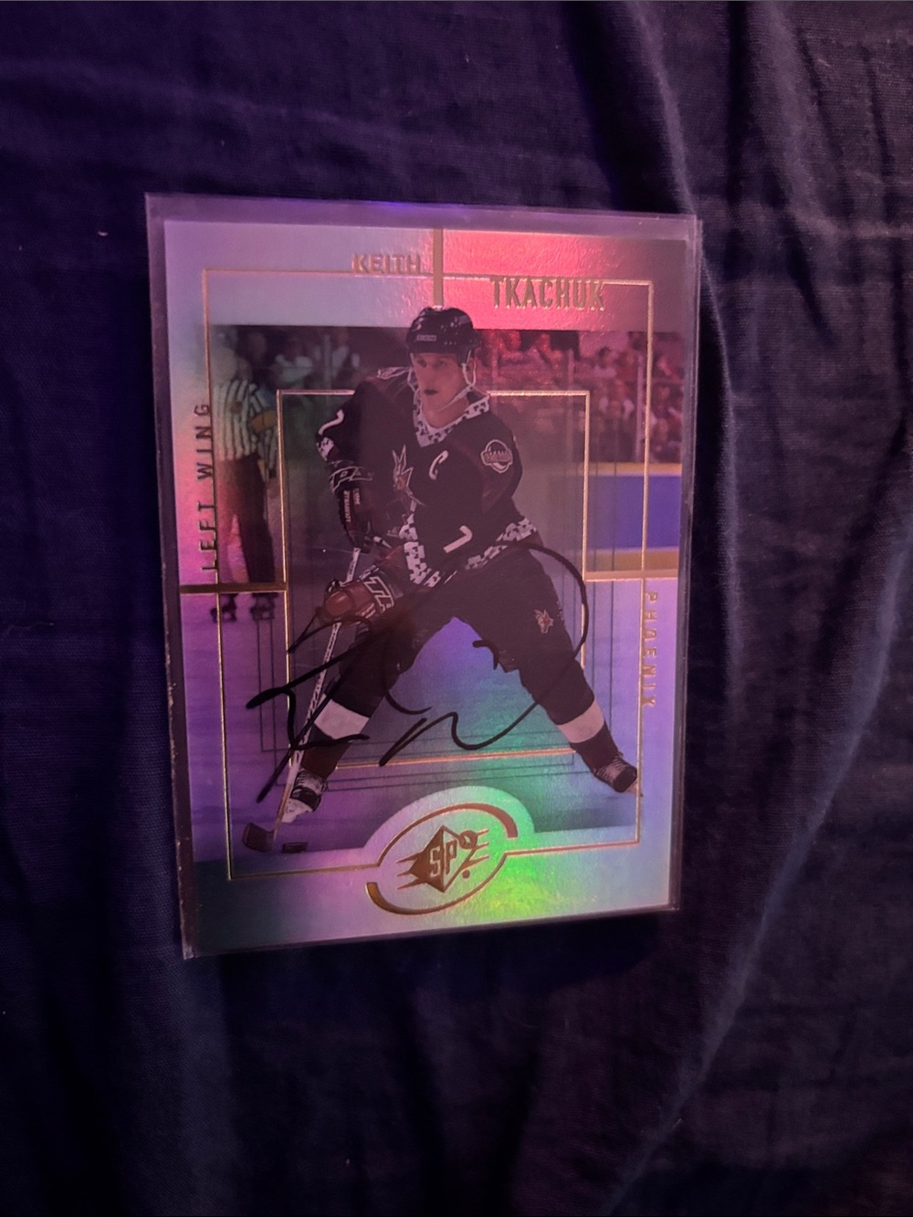 1997-98 Upper Deck SPx #34 Keith Tkachuk autographed card